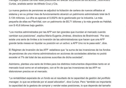 Ciedess En El Mercurio Inversiones: Las Razones Por Las Que AFP Uno ...