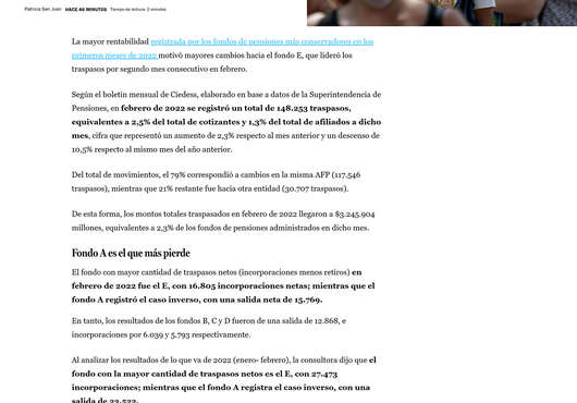 Ciedess En La Tercera Pulso Traspasos De Fondos De Pensiones Siguen